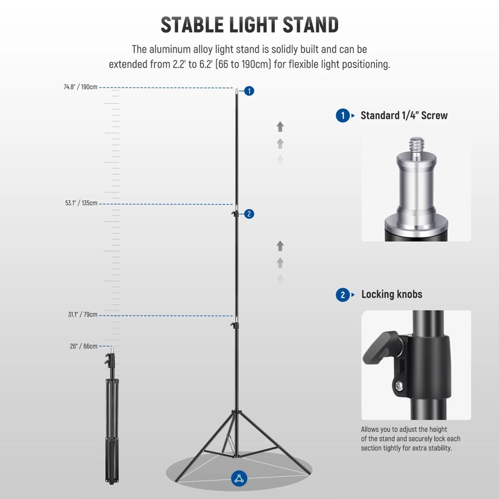 (2) NEEWER NL660 Bi-Color LED Video Light - Picture 4 of 9